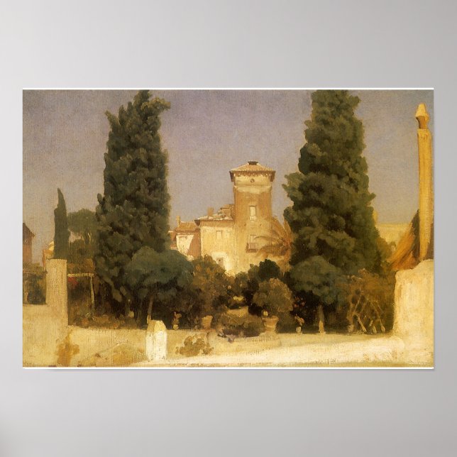 Villa Malta, Rom av Lord Frederic Leighton Poster (Framsidan)