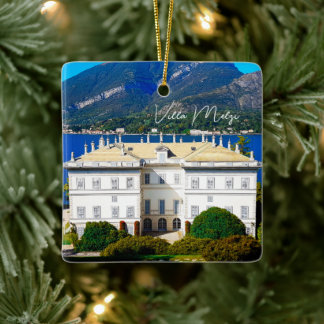 Villa Melzi Bellagio Lake Como Italien Julgransprydnad Keramik