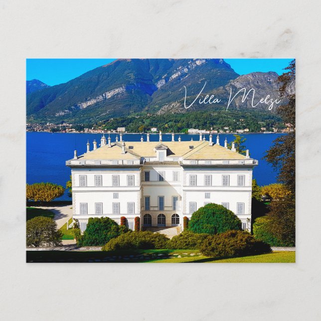 Villa Melzi Bellagio Sjö Como Italien Vykort (Framsida)