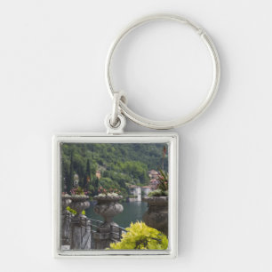 Villa Monastero, trädgårdar och sjöfront, Varenna, Fyrkantig Silverfärgad Nyckelring