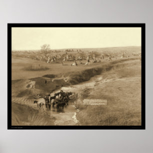 Villa of Brule Indian Lakota Tipi Camp SD 1891 Poster