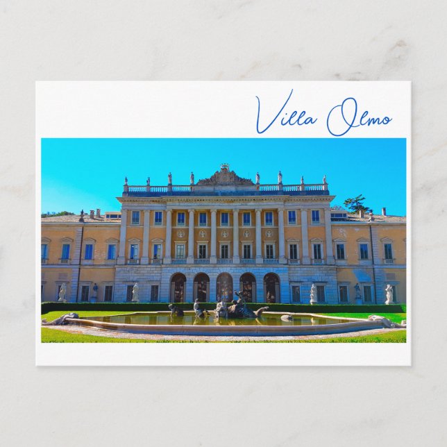 Villa Olmo Sjö Como Italien Vykort (Framsida)