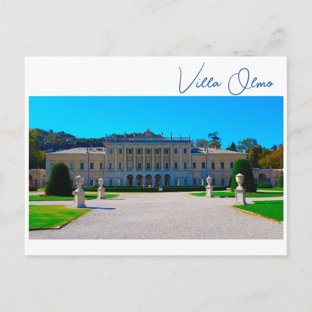 Villa Olmo Sjö Como Italien Vykort (Framsida)