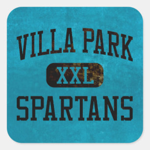 Villa Park Spartans friidrott Fyrkantigt Klistermärke