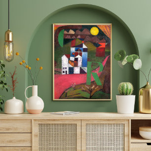 Villa R från Paul Klee, Abstrakt Art Poster