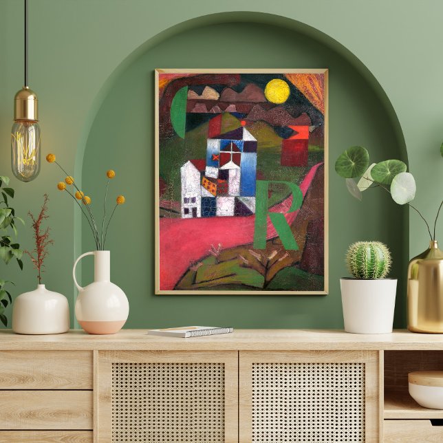 Villa R från Paul Klee, Abstrakt Art Poster (Skapare uppladdad)