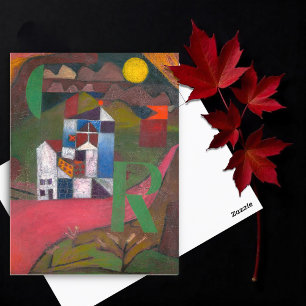 Villa R-målning (1919) av Paul Klee Vykort