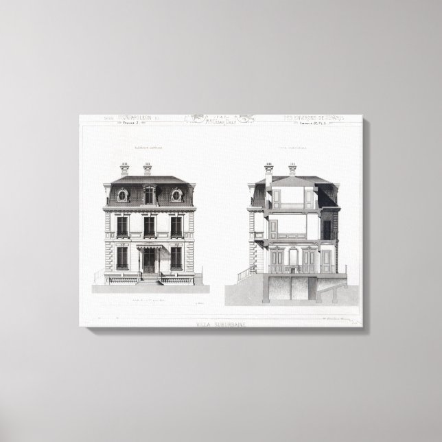 Villa Suburbaine, Premier Chasse vid St. Cloud Canvastryck (Framsida)