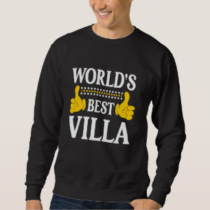 Villa Surname Funny Team Family Efternamn World's Lång Ärmad Tröja