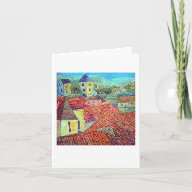 "Villa Toppar Greeting Card Kort (Framsida)