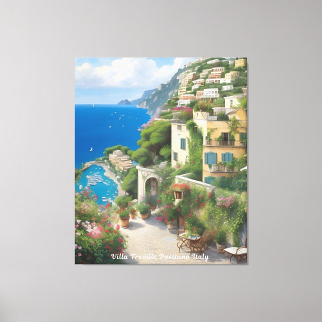 Villa Treville Positano Italien Canvastryck (Framsida)