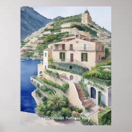 Villa Treville Positano Italien Exklusiv Art Poster
