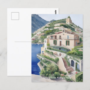 Villa Treville Positano Italien Exklusiv Art Vykort