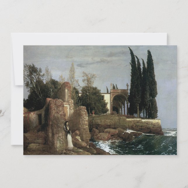 Villa vid havet av Arnold Böcklin, symbolism konst (Framsida)