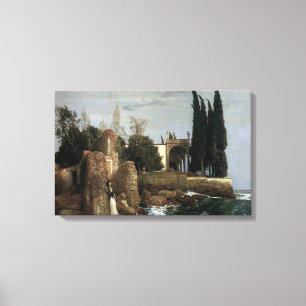 Villa vid havet av Arnold Böcklin, symbolism konst Canvastryck