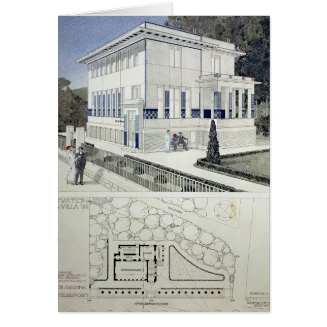 Villa Wagner, Wien Hälsningskort (Framsidan)