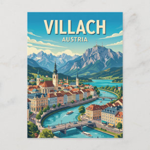 Villach Österrike Vykort