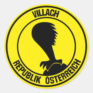 Villach Round Emblem Runt Klistermärke