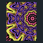 Village A (004) med fet pop Art Mandala Collage Poster<br><div class="desc">Ljusstark,  fetstilt färgstark design. Du kan anpassa genom att lägga till en egen text. Originalteckningar illustrerade och designade av Terri K. Jones. Copyright © 2019,  Collage Village and Terri K. Jones. Alla höger reserverade.</div>