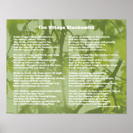 Village Blacksmith Dikt Poster