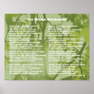 Village Blacksmith Dikt Poster