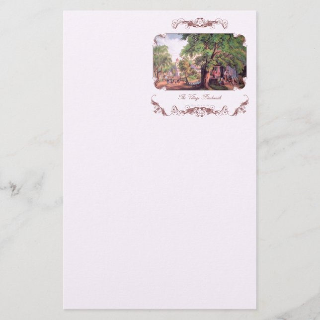 Village Blacksmith Stationery Brevpapper (Framsida)