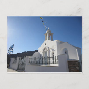Village Church of Tinos Island Postcard Vykort