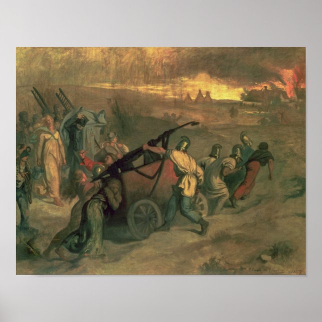 Village Firemen, 1857 Poster (Framsidan)