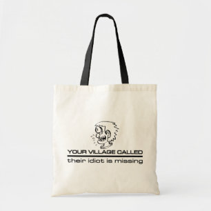Village Idiot bag - välj stil & färg Tygkasse