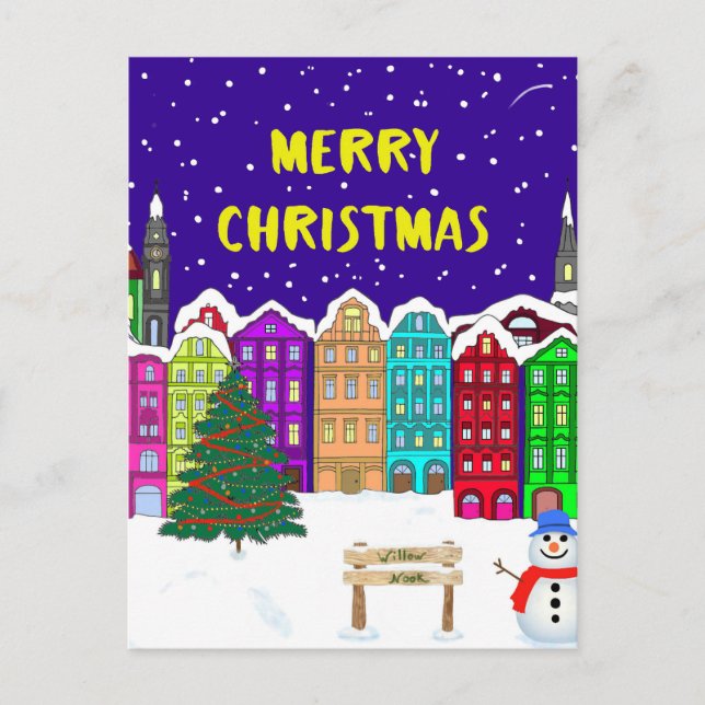 Village Jigsaw Puzzle Vykort (Framsida)