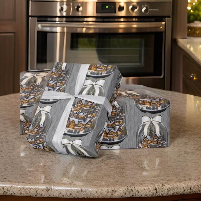 Village jul Snö Globe Presentpapper (Skapare uppladdad)