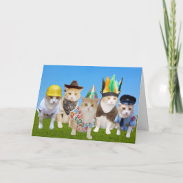 Village Kattunge Funny Birthday Card Kort