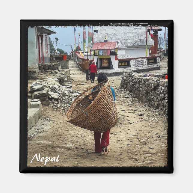 Village life, Himalayas - Nepal Magnet (Framsidan)