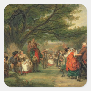 Village Merryaking Fyrkantigt Klistermärke