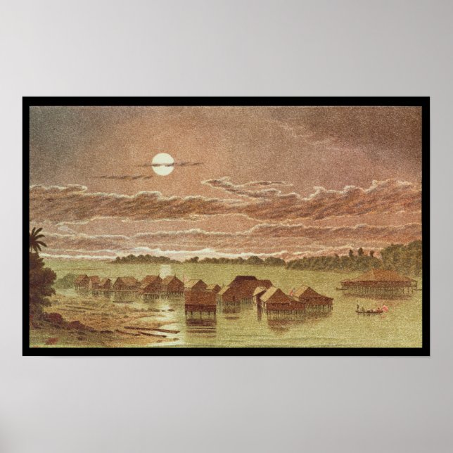 Village on Basilan, Filippinerna Poster (Framsidan)