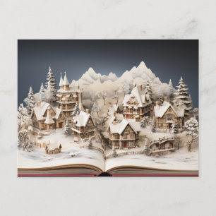 Village över Alpine Storybook Helg Vykort