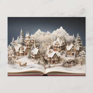 Village över Alpine Storybook Helg Vykort