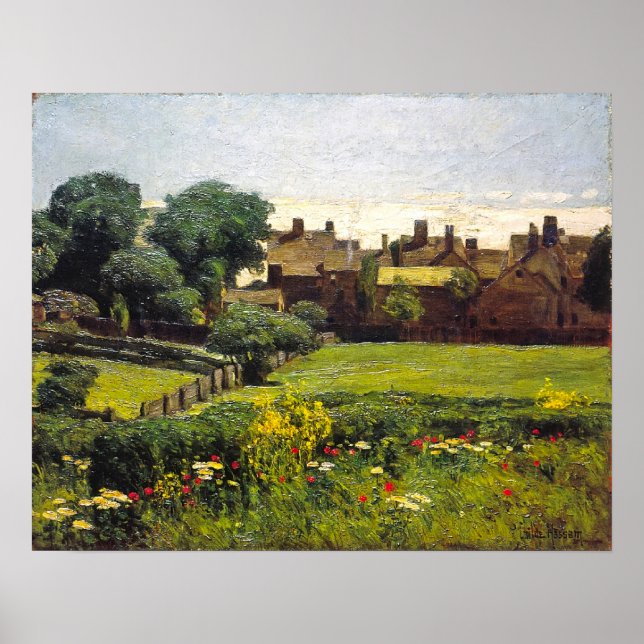 Village Scene, Childe Hassam Poster (Framsidan)