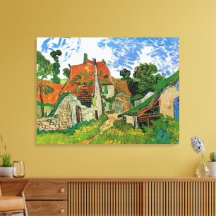 Village Street av Vincent van Gogh Canvastryck