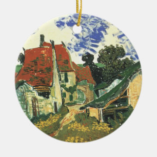Village Street i Auvers av Vincent van Gogh Julgransprydnad Keramik