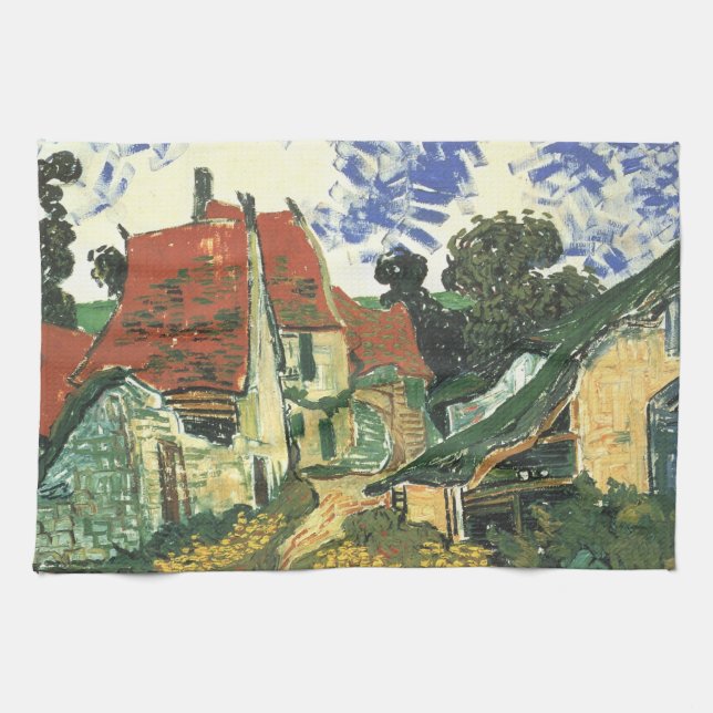 Village Street i Auvers av Vincent van Gogh Kökshandduk (Horisontell)