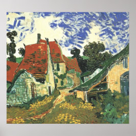 Village Street i Auvers av Vincent van Gogh Poster