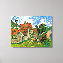 Village Street i Auvers, Vincent van Gogh Canvastryck