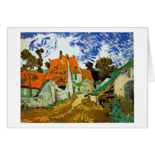 Village street i Auvers, Vincent van Gogh Hälsningskort