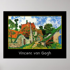 Village Street i Auvers, Vincent van Gogh Poster