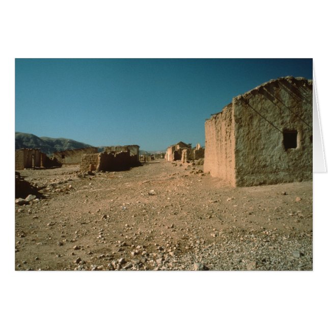 Village Street med Houses Hälsningskort (Framsidan Horizontal)