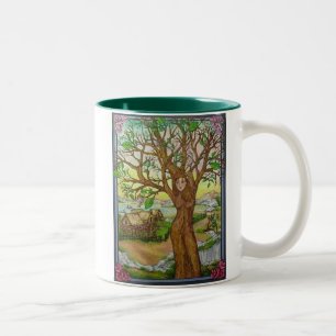 Village Träd Spirit Grönt Coffee Mugg