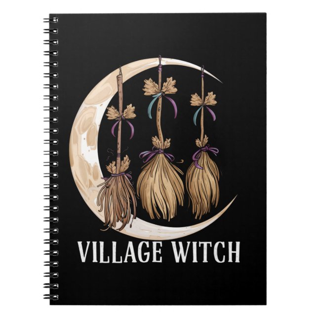 Village Witch Gothic Occult Wicca Pagan Nature Anteckningsbok (Framsidan)