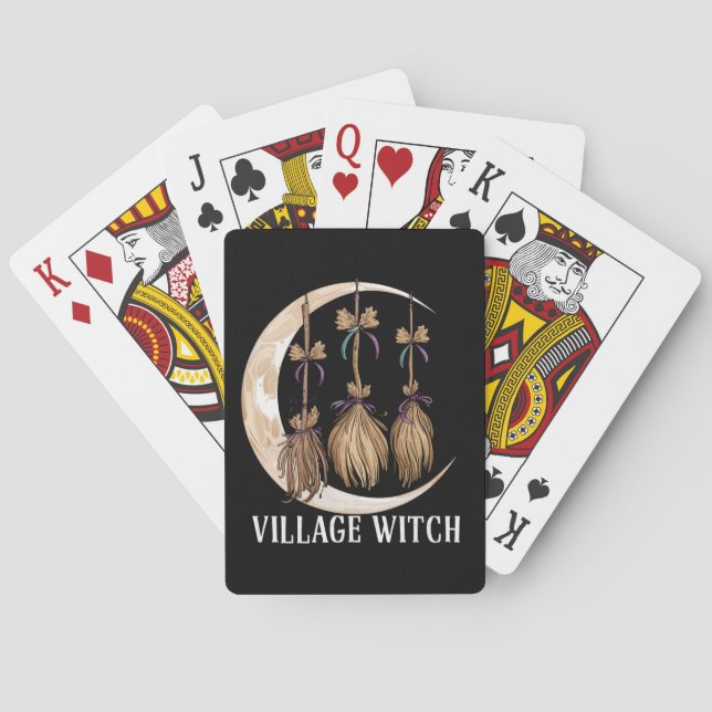 Village Witch Gothic Occult Wicca Pagan Nature Casinokort (Baksidan)
