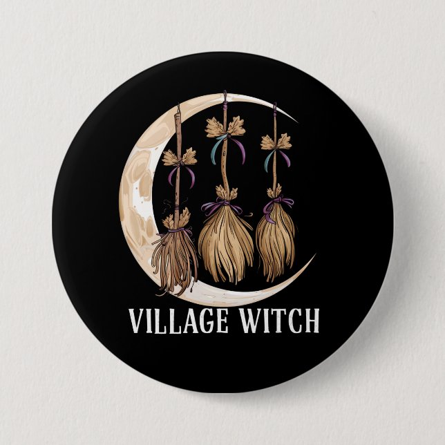 Village Witch Gothic Occult Wicca Pagan Nature Knapp (Framsida)